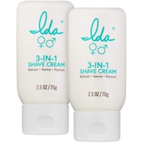 NAIWBE IDA 3-in-1 Moisturizing Shaving Cream (2.5 oz., 2 pk.)