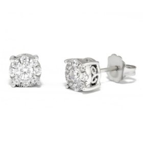 0.50 CT. T.W. Unity Diamond Stud Earring in 14K White Gold