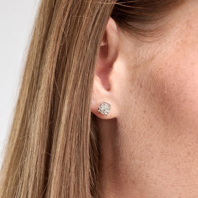 2 CT. T.W. Multi-Diamond Stud Earrings in 14K Gold
