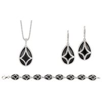 Sterling Silver and Black Onyx 3-Piece Set
