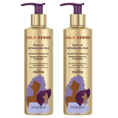 Pantene Gold Series Sulfate Free Detangling Milk Treatment With Argan Oil 7 6 Fl Oz 2 Pk Sam S Club