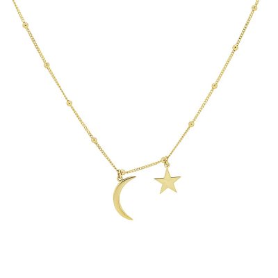 Gold Plated Cute Stars Choker Necklace Fashion Jewelry Accessories Gift for Women