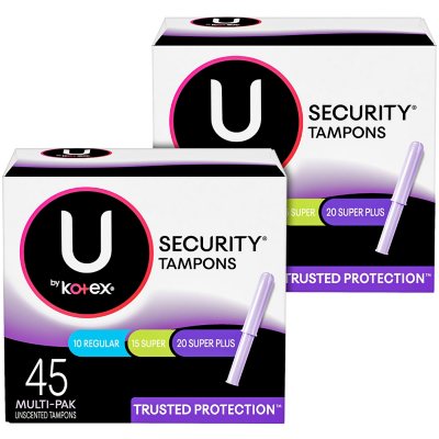 U By Kotex Security Tampons Multipack Unscented 90 Ct Sam S Club