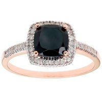 Onyx and 0.18 CT. T.W. Diamond Ring in 14K Gold