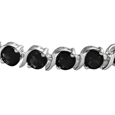 Onyx and store silver bracelet