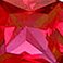 Ruby, variant on Princess Cut Gemstone Tennis Bracelet in Sterling Silver