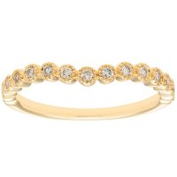 0.20 CT. T.W. Diamond Curved Band in 14K Gold (I, I1)