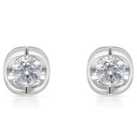 0.45 CT. T.W. Diamond Earrings 14K White Gold