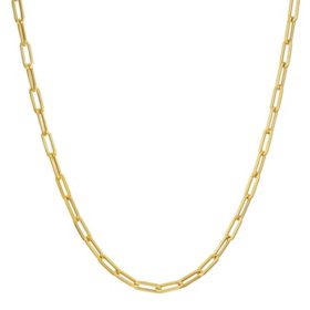 14K Yellow Gold Paperclip Chain Necklace