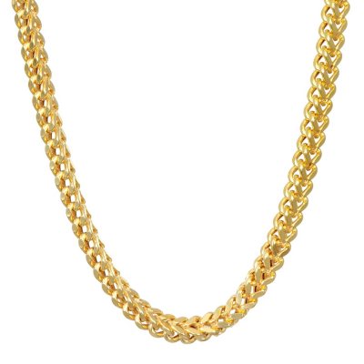 14K Yellow Gold Hollow Franco Chain, 22