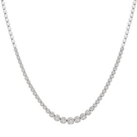 1.0 CT. T.W. Diamond Graduated Necklace in 14K White Gold
