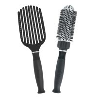 KareCo Tangle Buster® Detangler & Small Round Ceramic Thermal Hair Brush Set