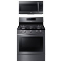 Samsung Cooking Bundle with 5.8 cu. ft. Freestanding Gas Range with Air Fry & Convection - Black Stainless Steel