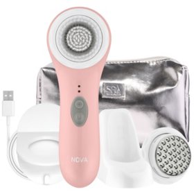 Spa Sciences NOVA Sonic Cleansing Brush with Patented Antimicrobial Brush Bristles, Choose Your Color