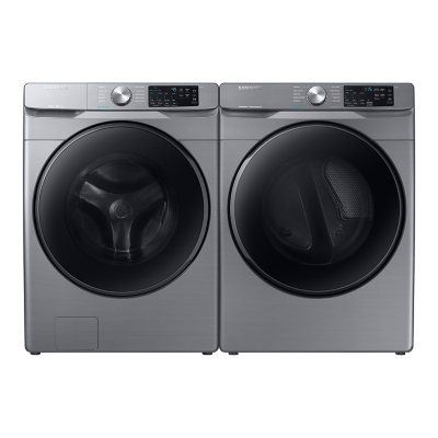 Samsung 4.5 Cu. Ft. Front Load Washer With Steam & 7.5 Cu. Ft. Electric 