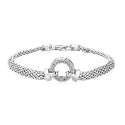 0.12 CT. T.W. Diamond Circle Bracelet in Italian Sterling Silver - Sam's  Club