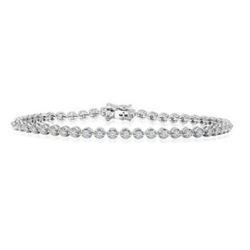 1.95 CT. T.W. Diamond Bracelet in 14K White Gold