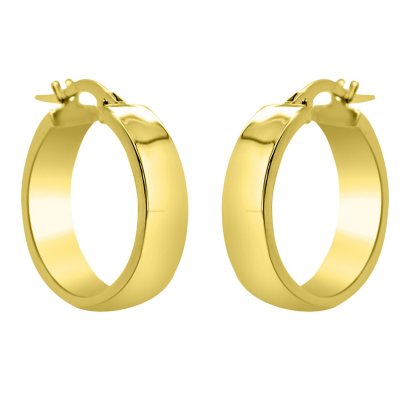 Plain Gold Hoop Earrings