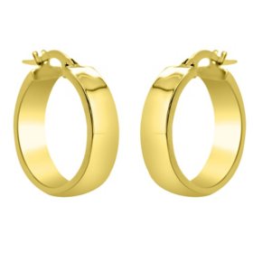 14K Italian Gold 20mm Hoop Earrings