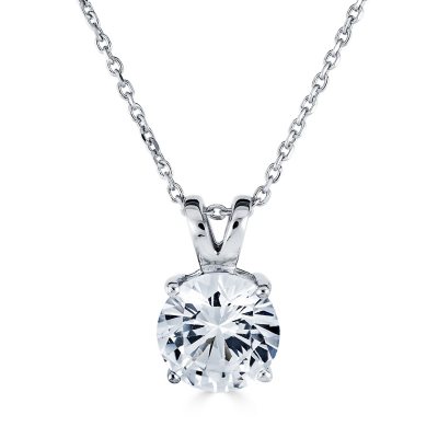 Pear Cut Sapphire and Diamond Pendant in 14K White Gold - Sam's Club