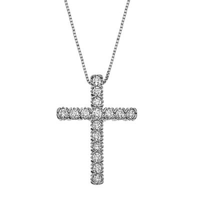 0.71 CT. T.W. Diamond Cross Pendant in 14K Gold - Sam's Club