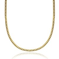 3.15MM Solid Curb Chain in 14K Yellow Gold