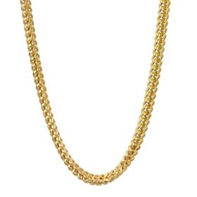 14K Yellow Gold Hollow Franco Chain