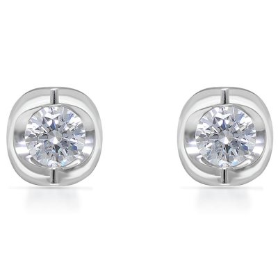 0.95 CT. T.W. Diamond Earrings in 14K White Gold