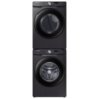 Samsung Stackable 4.5 cu. ft. Front-Load Washer & 7.5 cu. ft. Electric Dryer - Black Stainless Steel