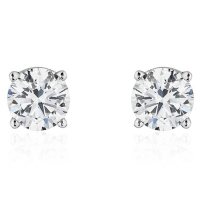 Superior Quality Collection 0.60 CT. T.W. Round Diamond Studs in 18K Gold (I, VS2)