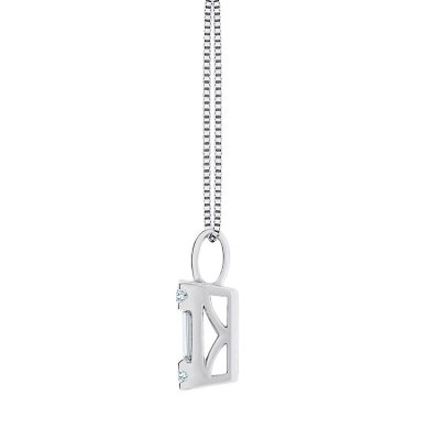 ◇NASTY FANCY CLUB◇ Dual Charm Necklace Tee WHITE F25QB097 ICEDIAMOND 18K Iced Out 12mm Square Cluster CZ Diamonds