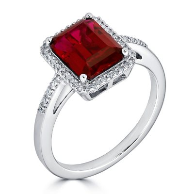 Lab grown ruby on sale rings