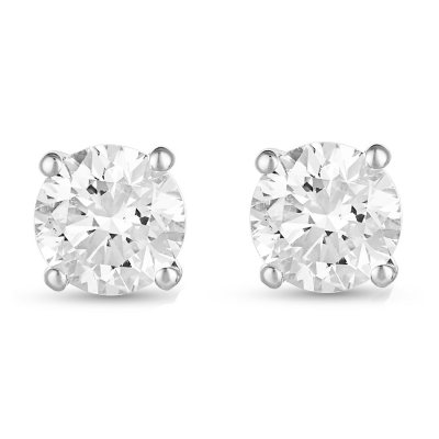 0.30 CT. T.W. Diamond Three Stone Earrings in 14K White Gold - Sam's Club