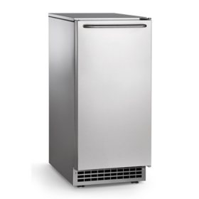 WhizMax Commercial Ice Maker Machine 80lbs/24H, Stainless Steel Under Counter  ice Machine with 33lbs Ice Storage Capacity, Freestanding Ice Maker(4 * 8  Ice Cube) 