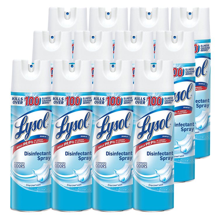 Lysol Disinfectant Spray, Crisp Linen Scent (19 oz.,12 pk.)