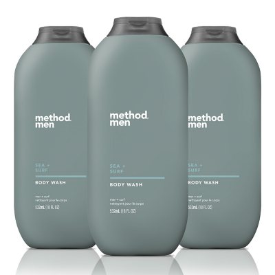 Method Men, Sea + Surf Body Wash (18 fl. oz., 3 pk.) - Sam's Club