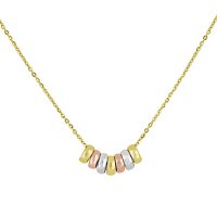 14K Tri Color Gold Circle of Life Necklace