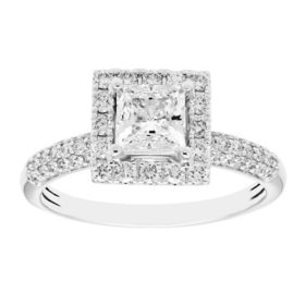 1.25 CT. T.W. Princess Diamond Engagement Ring in 14K Gold (I, I1)