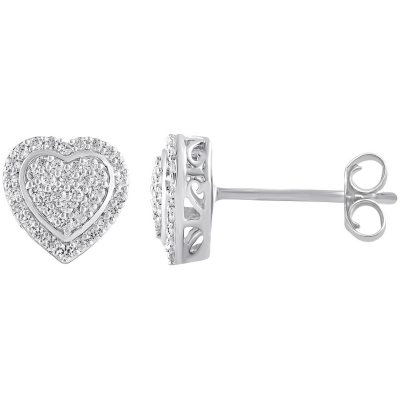 0.50 CT. T.W. Diamond Heart Boxset in 14K White Gold Sam s Club