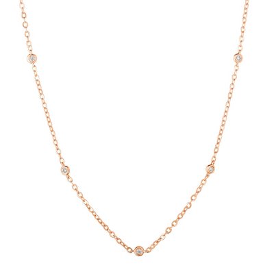 0.13 CT. T.W. Diamond Necklace in 14K Gold - Sam's Club