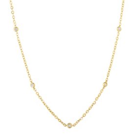 0.13 CT. T.W. Diamond Necklace in 14K Gold