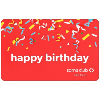 Sam's Club Happy Birthday Confetti Gift Card - $75