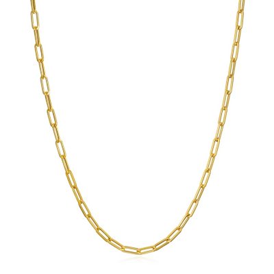 14k Gold Paperclip Necklace