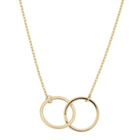 18 Lock Necklace in 14k Yellow Gold (1.1 mm)