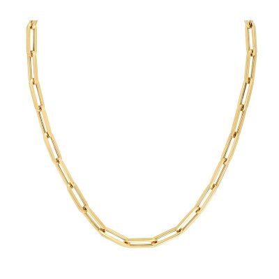 14K Yellow Gold Large Paperclip Necklace - Sam's Club