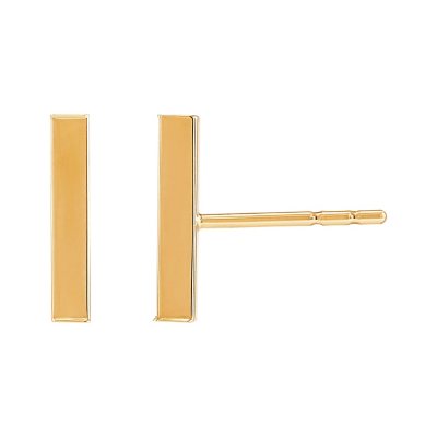 Gold bar earrings on sale 14k