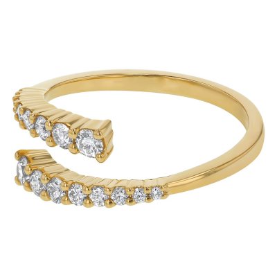 S Collection 1/2 CT. T.W. Graduating Diamond Bypass Ring in