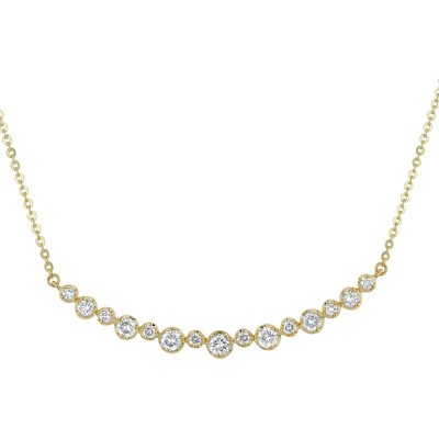 S Collection 3/4 CT. T.W. Diamond Bar Necklace in 14K Yellow Gold - Sam ...