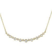 S Collection 3/4 CT. T.W. Diamond Bar Necklace in 14K Yellow Gold