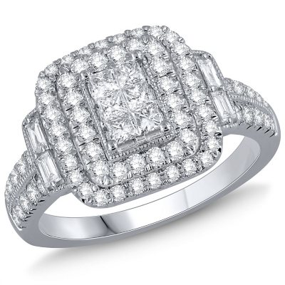 Sam's club emerald cut deals engagement ring